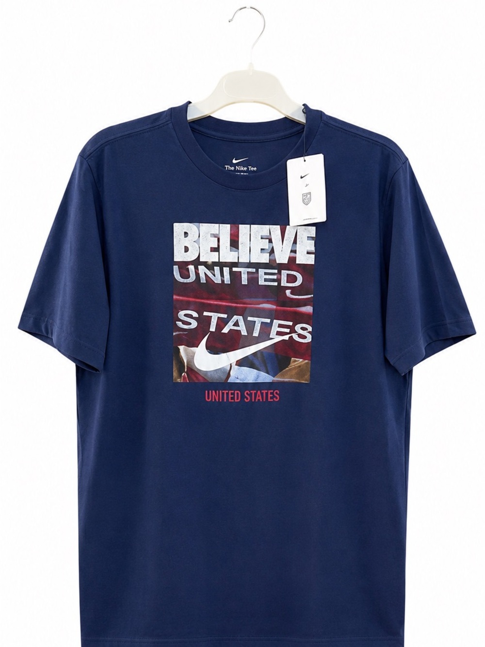 Nike USMNT “Believe” Tee – Men’s XL – NWT Paris 2024 Team USA Soccer Shirt